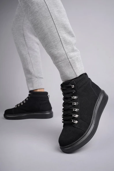 Stalvard Ottawa Bağcıklı Süet Erkek Günlük Spor Bot ST Siyah - 2