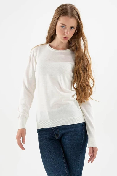 FASHION FRIENDS KADIN BİSİKLET YAKA KAZAK 24K0245K1 - 9