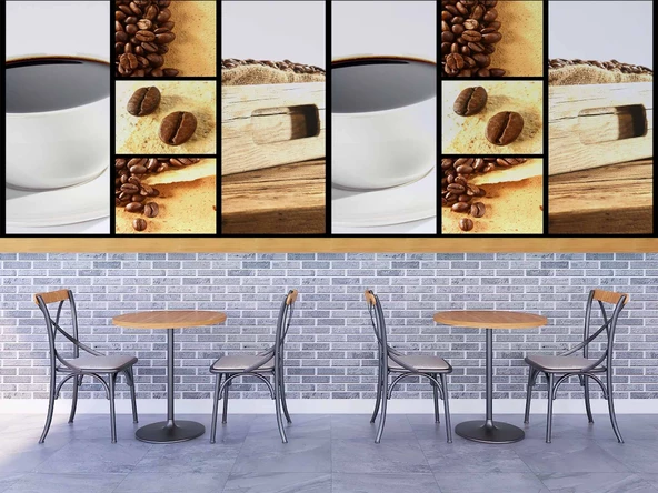 Kahve Temalı Cafe Duvar Kağıdı Baskı - 4