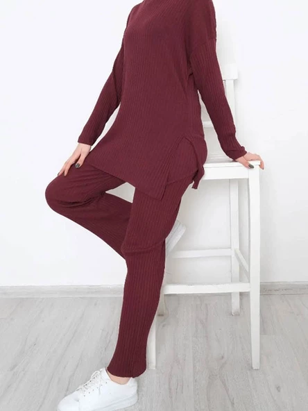 Mevsimlik Uzun Kollu Likralı Kadın Pijama Takımı 2026 - 2