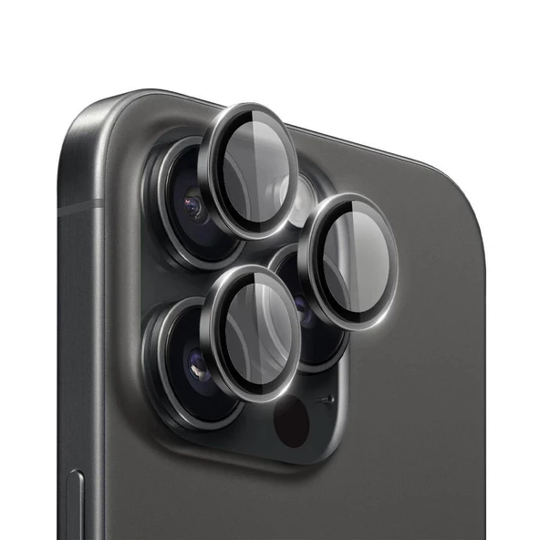 iPhone 16 Pro Ve 16 Pro Max Lens Koruyucu Sapphire Çizilmeye Karşı Dayanıklı Safir Kamera Lens Koruyucu - Resim 2
