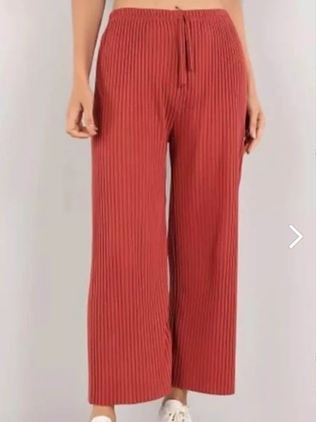 Likralı Bol Paça Rahat Kadın Pijama Altı Tek Alt 2027 - 3