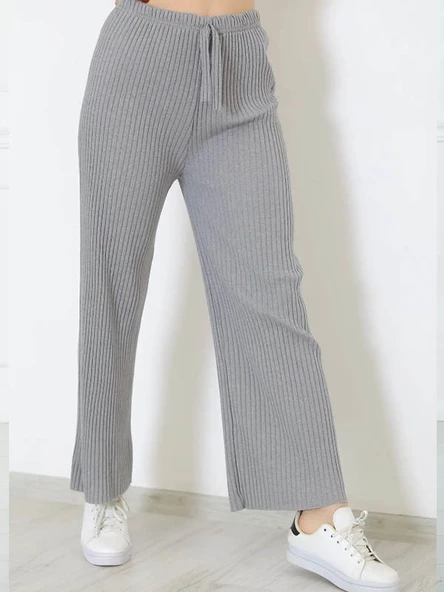Likralı Bol Paça Rahat Kadın Pijama Altı Tek Alt 2027 - 4