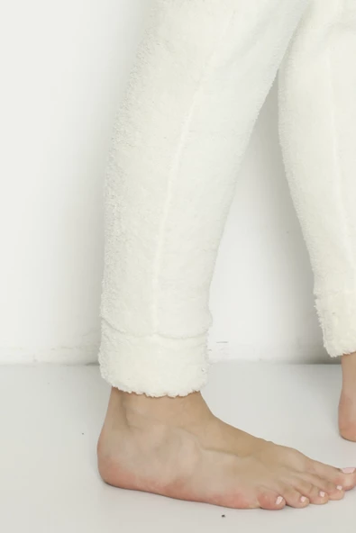 Cepsiz Lüx Pofuduk Polar Kışlık Pijama Altı cepsizpof - 11