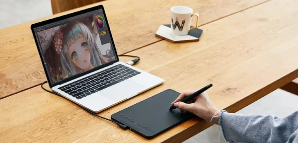 XP-Pen Deco Mini7 V2 Grafik Tablet 16K Android Windows - 6