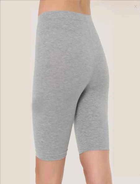 Battal Diz üstü Etek Altı Kısa Kadın Tayt 5081 - 2