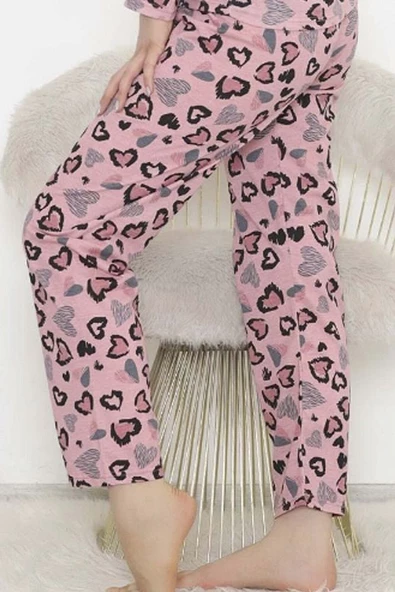 Lüx Polar Cepli Kışlık Kadın Pijama Altı Tek Alt ra1 - 9