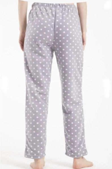 Lüx Polar Cepli Kışlık Kadın Pijama Altı Tek Alt ra1 - 4