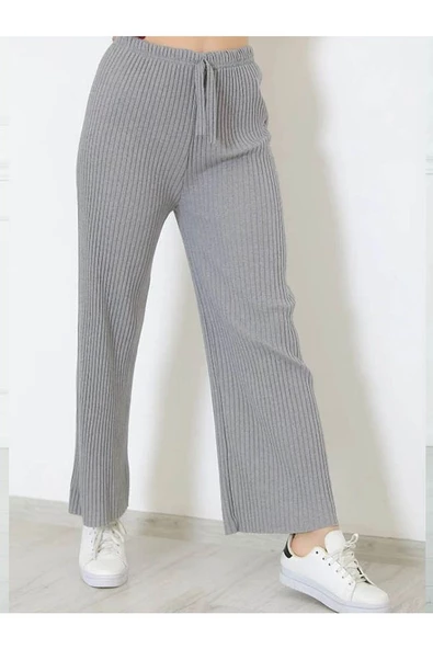 4'lü Likralı Bol Paça Rahat Kadın Pijama Altı Tek Alt Pijama Altı 2027-1 - Resim 8