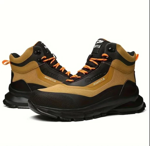 BAUWELT Ultra Hafif Çelik Burun İş Güvenlik Botu Ortopedik Anti-slip Kaymaz,Delinmez Taban - 3
