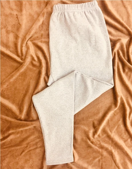 Kışlık Cepsiz Triko Pijama Altı