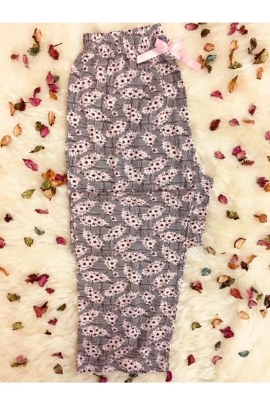 Cepsiz Viskon Yazlık Kadın Pijama Altı