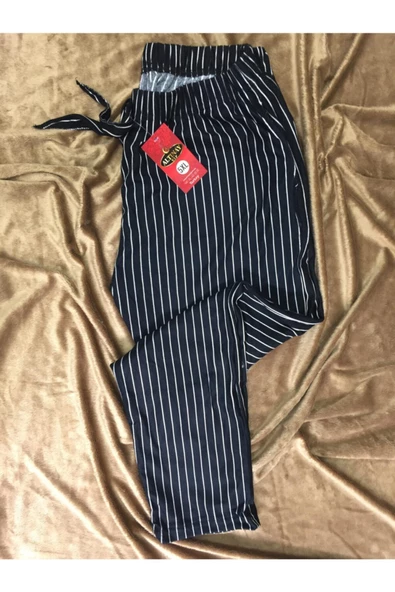 Kadın Mavi Iki Iplik Şardonlu Pijama Altı