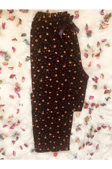Cepsiz Viskon Yazlık Kadın Pijama Altı V36