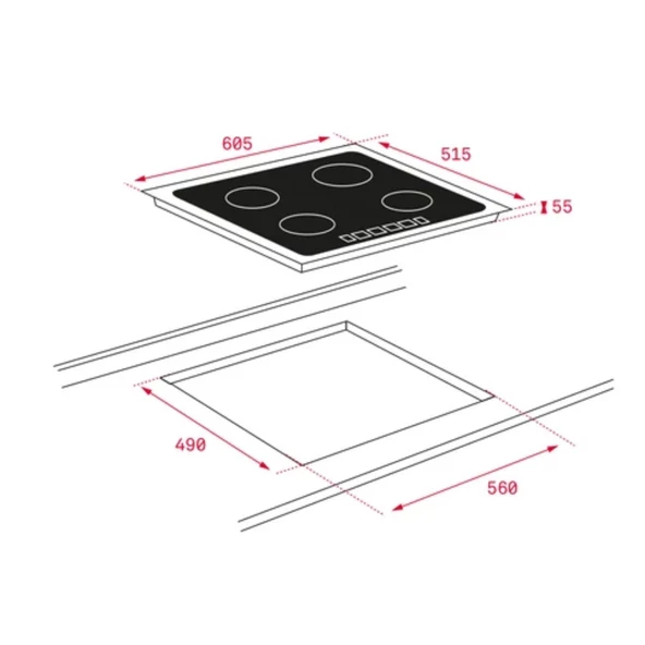 Teka Siyah Ankastre Set ( ATV 60 BK- HAK 625 BK- IT 6450 ) - 6