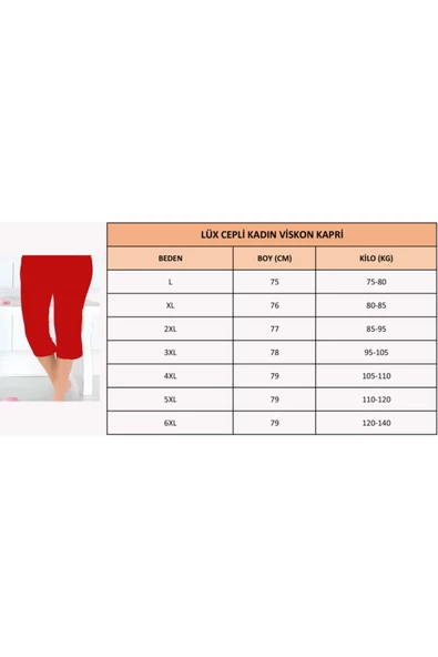 Lüx Cepli Viskon Kadın Kapri K6 - 3