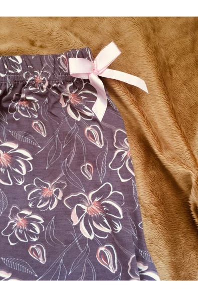 Cepsiz Viskon Yazlık Kadın Pijama Altı V44 - 2