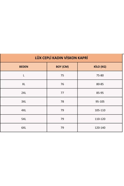 Lüx Cepli Viskon Kadın Kapri & Bermuda k15 - 3