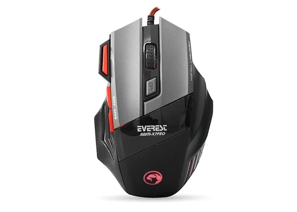 Mouse Oyuncu & Mouse Pad 7200 dpi Customizable Everest SGM-X7 PRO Siyah