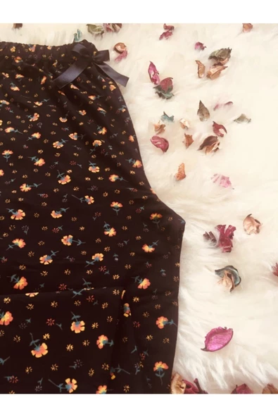 Cepsiz Viskon Yazlık Kadın Pijama Altı V36 - 2