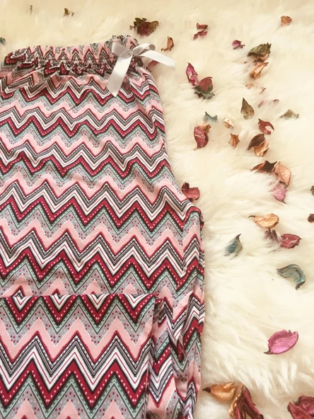 Cepsiz Viskon Yazlık Kadın Pijama Altı V35 - 2