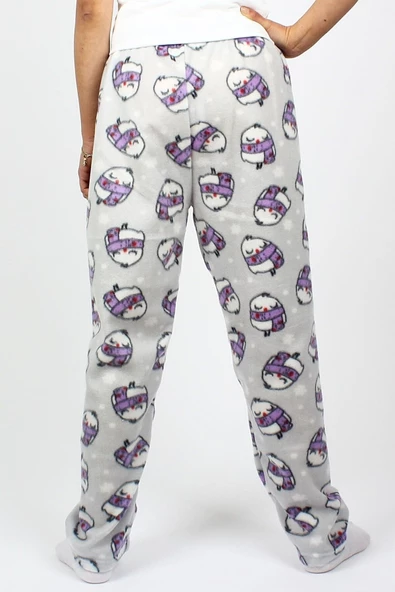 Cepsiz Kışlık Polar Kadın Pijama Altı Tek Alt je22 - 2