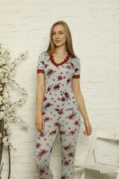 Nefes Alan Terletmeyen Kadın Pijama Takımı 5059 ürün görseli 1