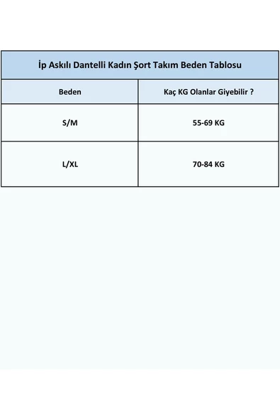 İp Askılı Dantelli Kadın Şort Takım 563-1 - 2