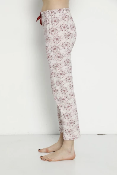 Pamuk Yazlık Cepsiz Kadın Pijama Altı B21 - 6