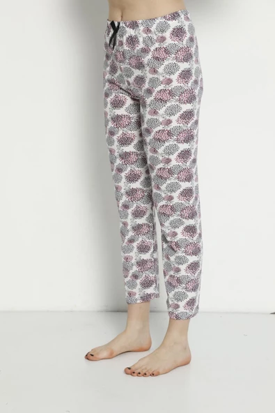 Pamuklu Yazlık Cepsiz Kadın Pijama Altı B26 - 3