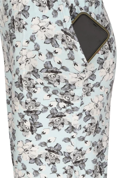 Nefes Alan Özel Likralı Viskon Cepli Kadın Pijama Altı nfs17 - 2