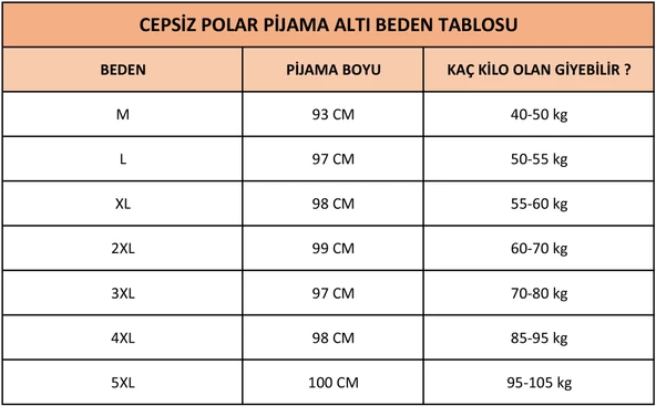 Cepsiz Kışlık Polar Kadın Pijama Altı Tek Alt je18 - 5