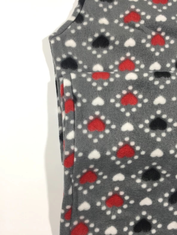 Kalp Desenli Cepsiz Kışlık Polar Kadın Pijama Altı - 6