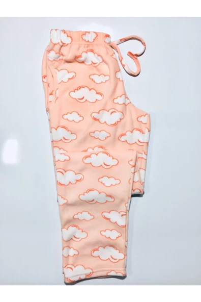 Lüx Cepli Polar Kışlık Pijama Altı