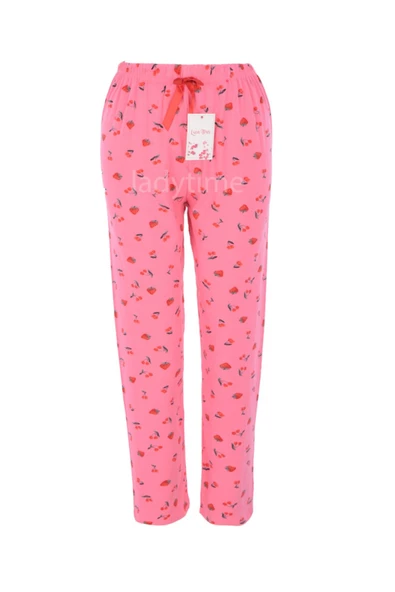 Vip Çilek Pamuklu Kutulu Cepsiz Pijama Altı - 2
