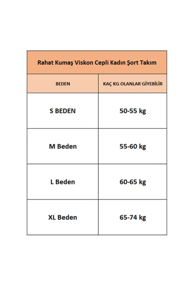 Rahat Kumaş Viskon Cepli Kadın Şort Takım 2106 - 2