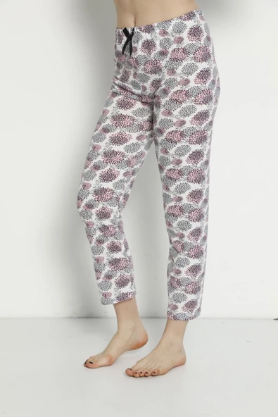 Pamuklu Yazlık Cepsiz Kadın Pijama Altı B26 - 4