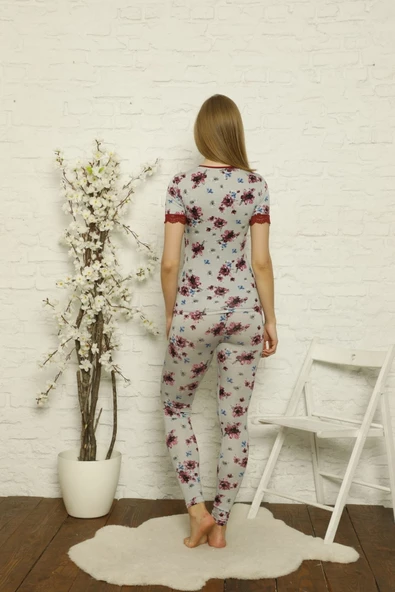 Nefes Alan Terletmeyen Kadın Pijama Takımı 5059 - Resim 2
