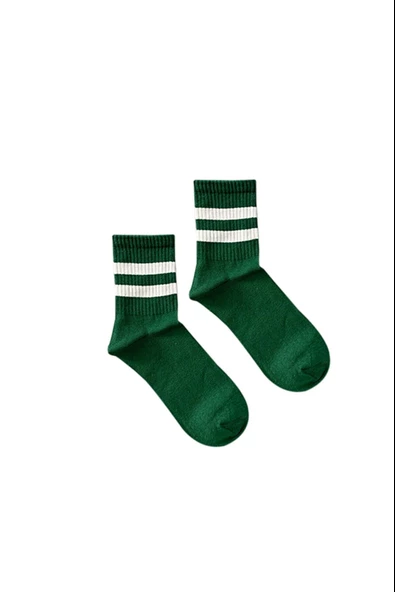 5'li Uzun Çift Çizgi Parfümlü Kolej Kadın Çorap klj5b - 6