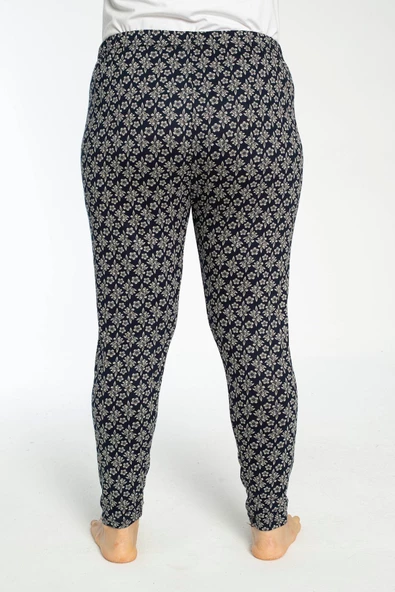 Büyük Beden Cepli Viskon Yazlık Kadın Pijama Altı Tek Alt y19 - 2