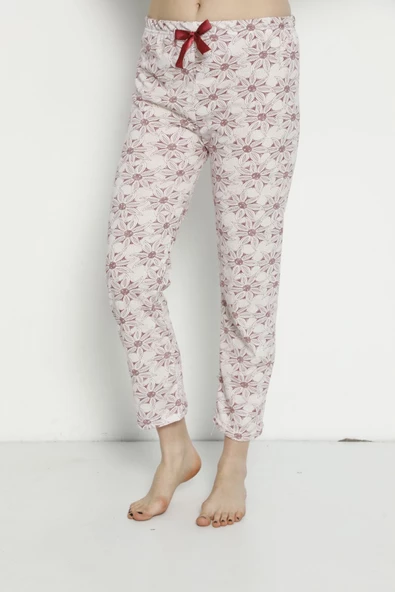 Pamuk Yazlık Cepsiz Kadın Pijama Altı B21 - 4