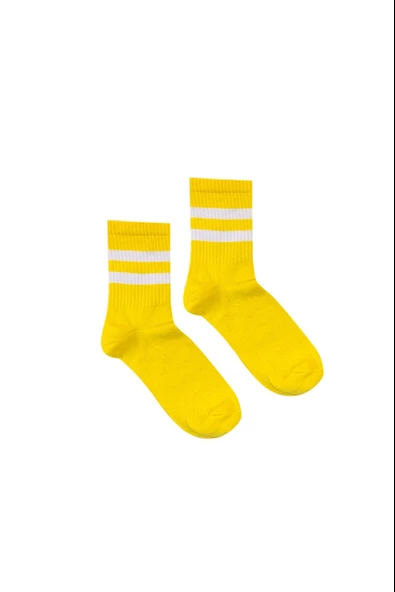 5'li Uzun Çift Çizgi Parfümlü Kolej Kadın Çorap klj5a - 6