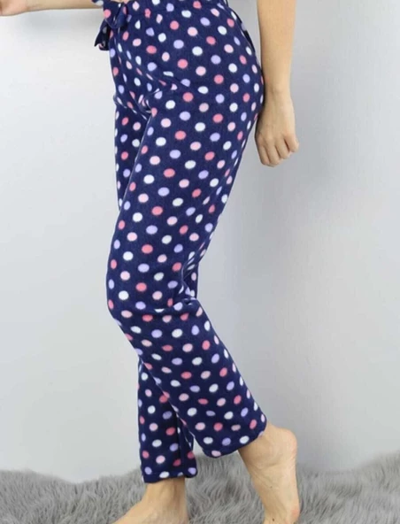 Cepsiz Kışlık Polar Kadın Pijama Altı Tek Alt je15 - 2