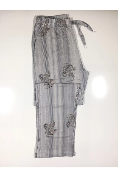 Nefes Alan Özel Likralı Viskon Cepli Kadın Pijama Altı