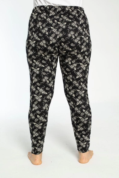 Büyük Beden Cepli Viskon Yazlık Kadın Pijama Altı Tek Alt y14 - 2