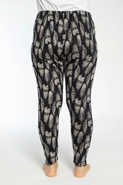 Büyük Beden Cepli Viskon Yazlık Kadın Pijama Altı Tek Alt y11 - 2