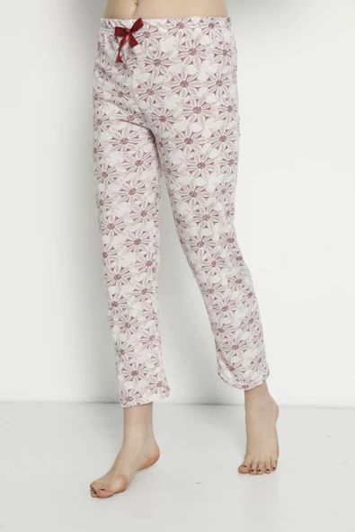 Pamuk Yazlık Cepsiz Kadın Pijama Altı B21 - 3