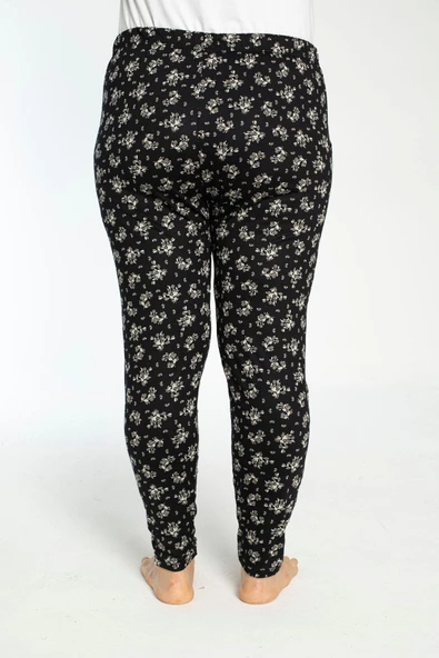 Büyük Beden Cepli Viskon Yazlık Pijama Altı y9 - 2