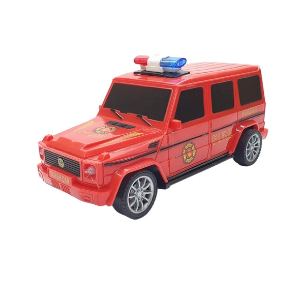 Uzaktan Kumandalı Mercedes Polis Jeep 1:20 Ölçek 18 Cm Kırmızı - 13578-887 - 4