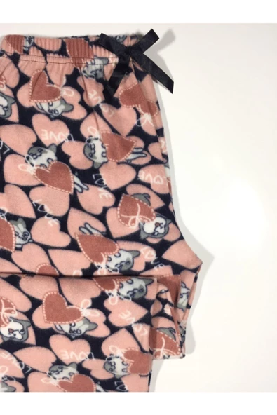 Cepsiz Kışlık Polar Kadın Pijama Altı Tek Alt je17 - 2